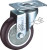 Trolley Casters 3-Inch 4-Inch 5-Inch Dual-Axis Neutral Wheel Pu Wheel (Fixed Movable Screw Rod Brake)