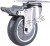 Trolley Casters Dual-Axis Neutral Wheel Pu Wheel (Fixed, Movable, Screw Rod, Brake)