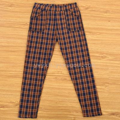 Middle-aged ninth pants fashion leggings elastic mothers' pants