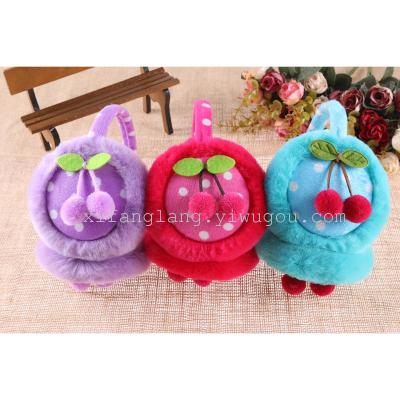 Korean fashion love dots retractable earmuffs 