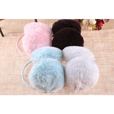 Autumn and winter all-match Korean men and women multicolor South Korea cashmere earmuffs ear cover 