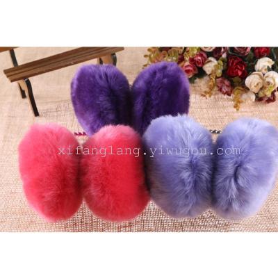 Winter hot pearl frame ear muffs fashion warm rabbit hair earcap 