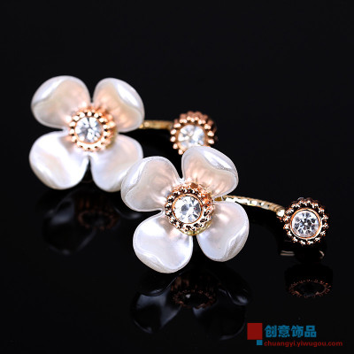 Are the sun flowers with four petals Diamond Earrings hypoallergenic Earrings Jewelry Korea