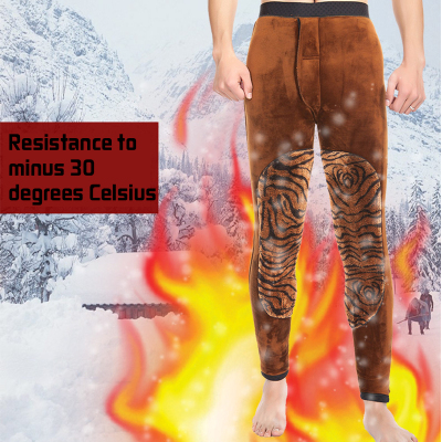 Luxury Magnesium Clothing Men's Warm Pants Three-Layer Thickened Knee Pad Three-Layer Warm Pants