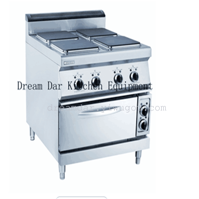 Four head square electric cooking stove with electric oven manufacturers selling