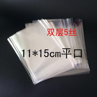 Opp flat pocket 5 wire 11*15 transparent plastic bags