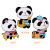 PVC soft cute animal panda color stereo fridge