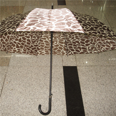 Fresh Long Handle Umbrella Satin Parasol Super Wind Shielding Umbrella Practical Sunny Umbrella Sunshade