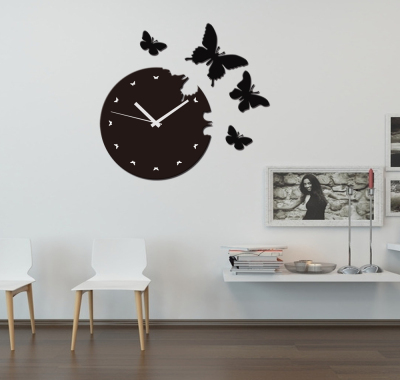 Art clock    butterfly clock