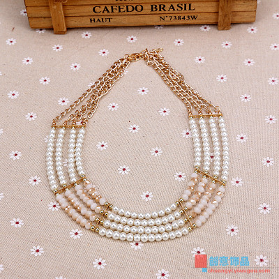 Pearl necklace decoration female short layered clothing accessories are South Korea all-match Pendant