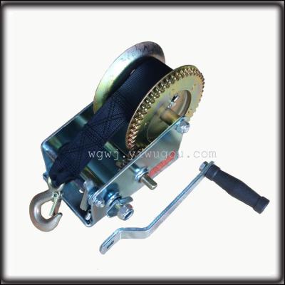 3000LBS steel wire capstan hand winch with webbed winch