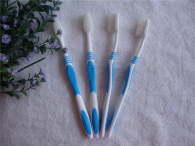 High - grade hotel toothbrush, double - color tongue toothbrush hotel disposable toothbrush