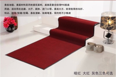 Corridor Aisle Carpet Welcome Floor Mat Filament Double Stripes Absorbent Dust Removal Non-Slip Mat Door Mat