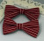 Autumn Korean Style New Pinstripe Bow Barrettes Versatile Student Children's Cloth Hair Accessories a Pair of Hairclips