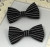 Autumn Korean Style New Pinstripe Bow Barrettes Versatile Student Children's Cloth Hair Accessories a Pair of Hairclips