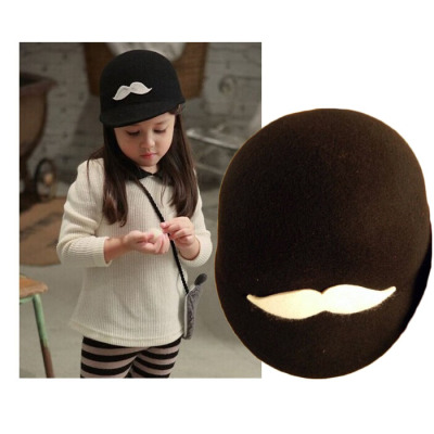 Korean children wool beard hat cute cartoon winter basin cap, round cap hat