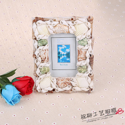 Mediterranean style sea shell photo frame unique home to the original hand