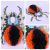 Halloween decoration supplies venue bar dressed up with Beehive paper spiders