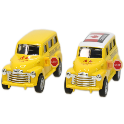 Small bus back to British bus car alloy model car boy toy for children