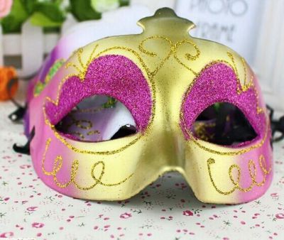Golden Mask Halloween Masquerade party Golden Mask half-face Venice little Princess Mask