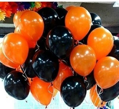 Decoration supplies Halloween atmosphere dress up Orange and black balloon