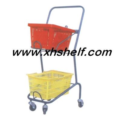 Double - level basket cart supermarket trolley - cart bar trolley customization.
