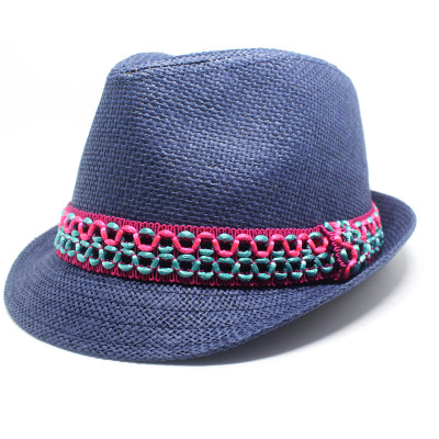Korean grass hat color ribbon monofilament jazz hat hat