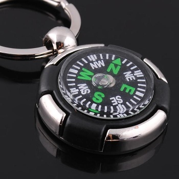 Compass key ring round key ring