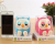 Cute owl owl support mobile phone money pot plate support cartoon animal ornaments