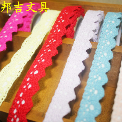 Decorative sticker DIY cotton lace monochrome tape printing paste