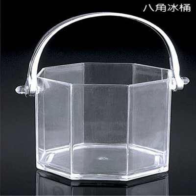 Plastic portable acrylic small ice bucket hotel bar supplies.