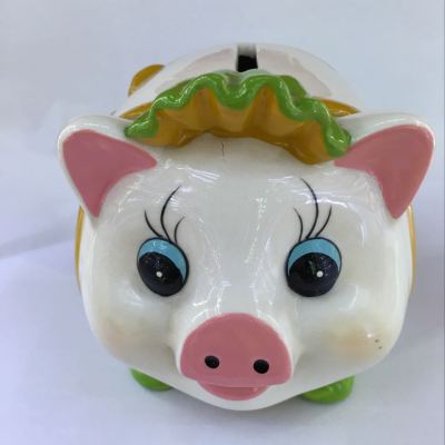 Ceramic Color Pig Savings Bank Hand Painted Coin Bank