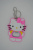 PVC soft glue pink Hello Kitty fashion black mouth monkey soft key pendant