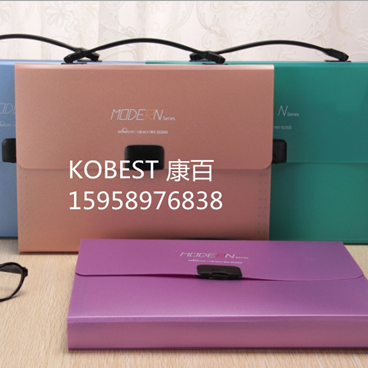 Kang Bai A4 portable organ bag metal color folder 12 layer paper bag