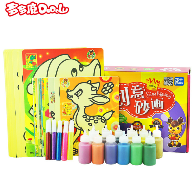 Rubber powder box set a lot of safety and environmental protection of sand hand painted deer