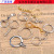 Manufacturer direct sale of large and medium sized zinc alloy D - button chain key ring metal small toy accessories DIY.