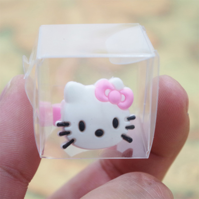 PVC colourful soft soft ring ring children's cartoon cat