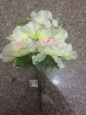 Top grade imitation rose imitation rose Korean rose fake flower 12 heads of pearl rose