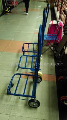 Manufacturers selling large white iron wheel folding luggage cart car SL202 column series