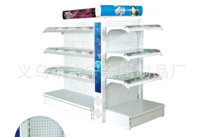 Store shelves of supermarket shelves and shelves of double-sided shelves.