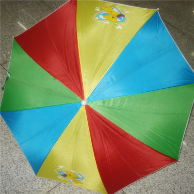 Cartoon Children's Umbrella Convenient and Practical Long Handle Umbrella Fresh Umbrella Red Yellow Blue and Green Watermelon Umbrella