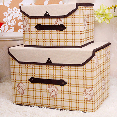 South Korea non-woven large size of the box is covered with two pieces of underwear storage box storage box