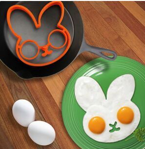 cute white rabbit omelette omelette mold rabbit egg mold omelette ring rabbit omelette