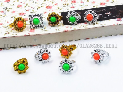 Ring a ring set with a precious stone Plastic Toy  Decorations