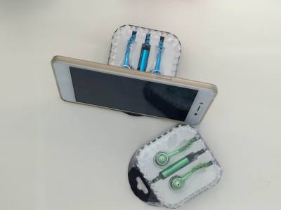 1 Mobile Phone Holder Storage Box Metal Zipper Mobile Phone Headset