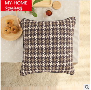 Provence pillowcase American style home pillowcase back cushion plaid pillowcase nap pillowcase