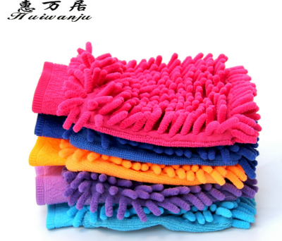 Supply Chenille Coral treatment gloves wear-resistant bibulous gloves manufacturers wholesale multi-color treatment glov