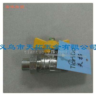 Factory direct yellow handle butterfly  zinc valve