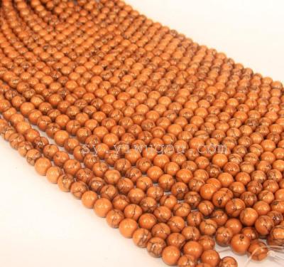 4MM chrysanthemum pine stone bright oil round beads
