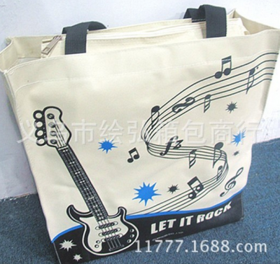 Factory direct selling 12 guitar girl portable canvas bag custom printing logo
